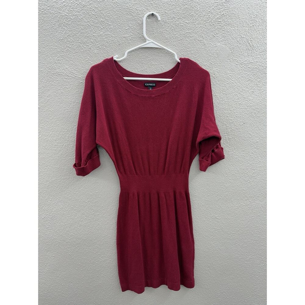 Express Womens Dress Size XS Half Sleeve Red Sweater Dress
